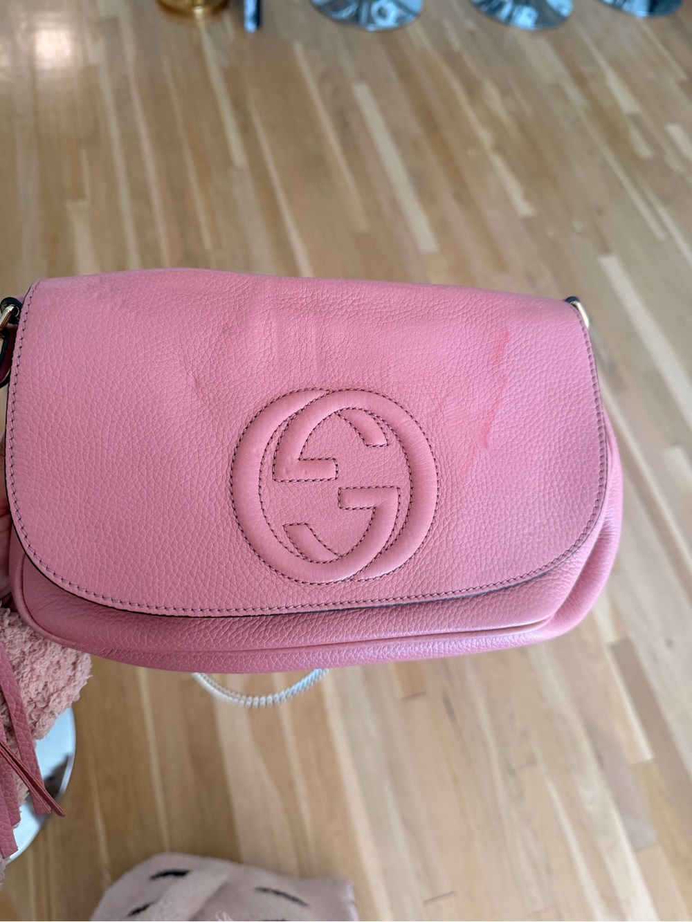 Gucci Pink Soho Crossbody with Tassel - Picture 11 of 15